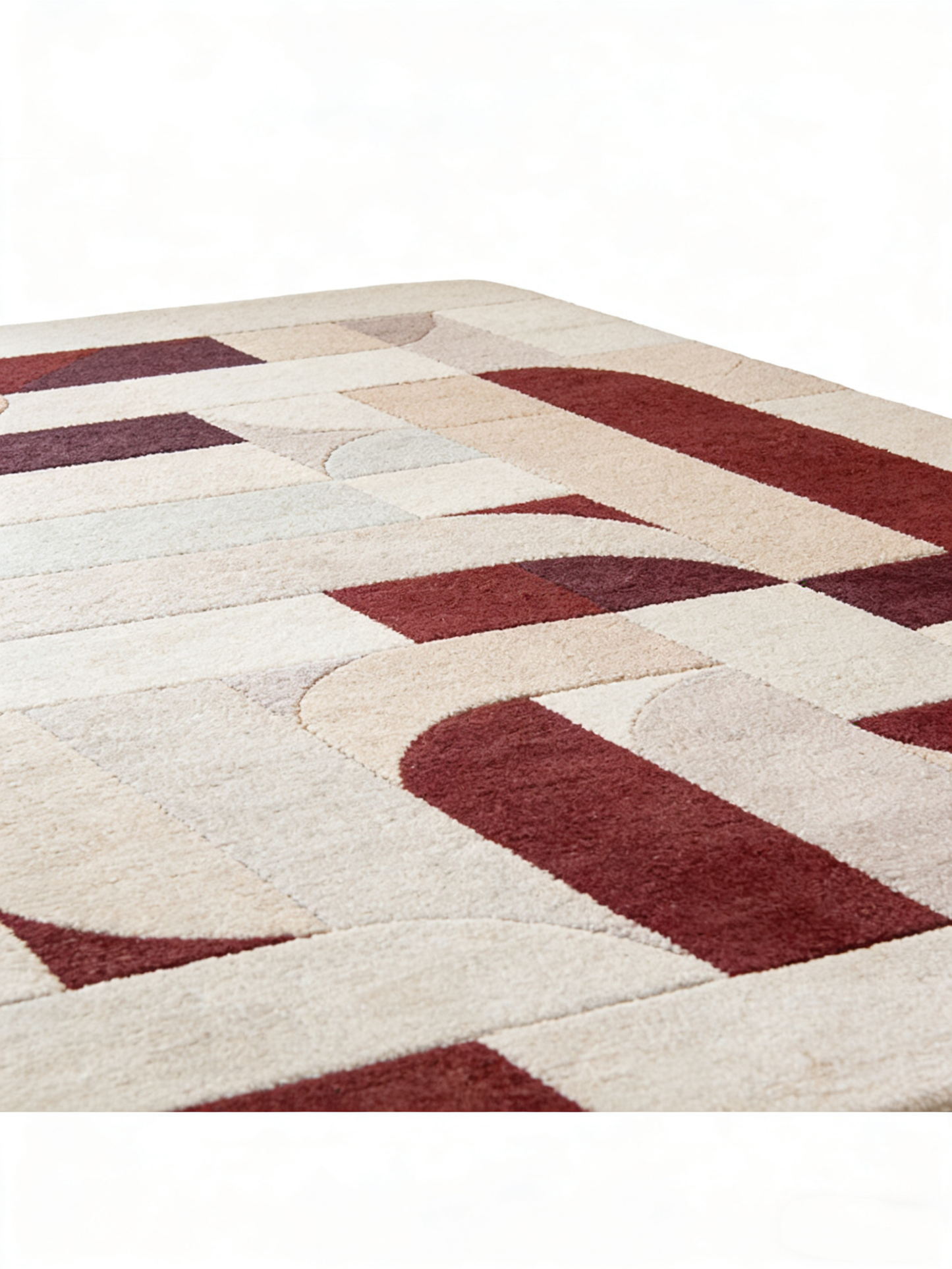 Klotski Terracotta Wool Rug