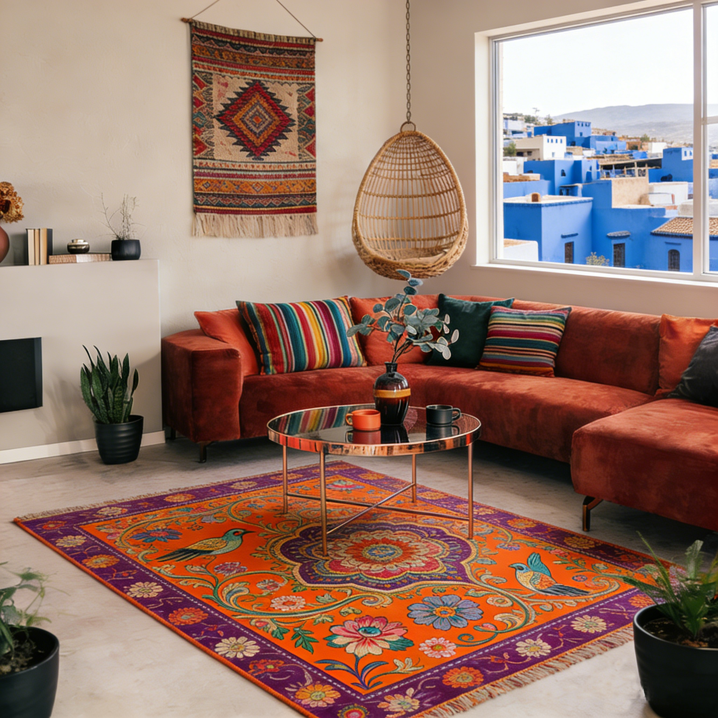 Enigma Red Designer Rug