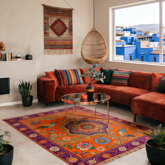 Enigma Red Designer Rug