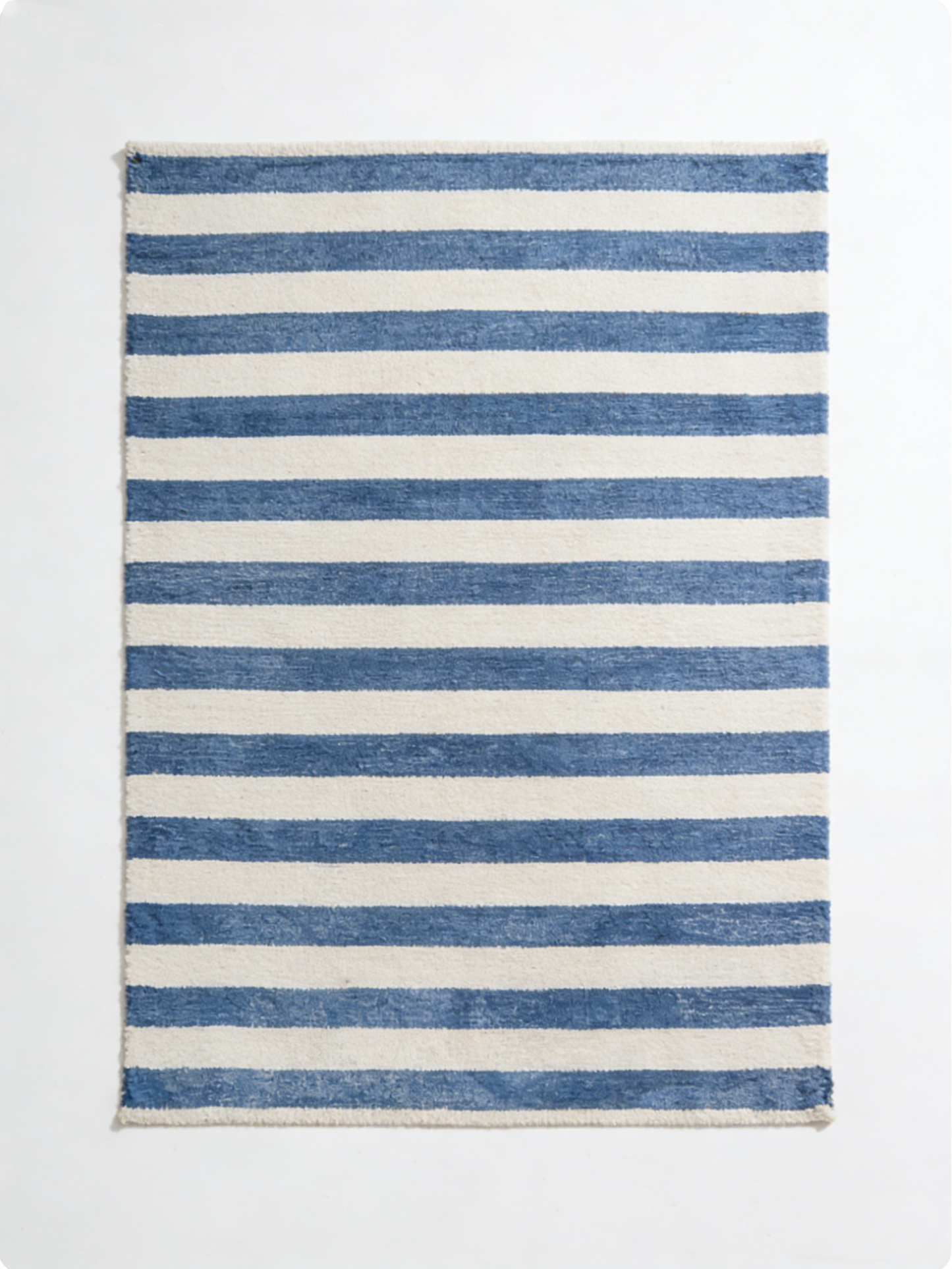 Plain Natural Border Wool Rug