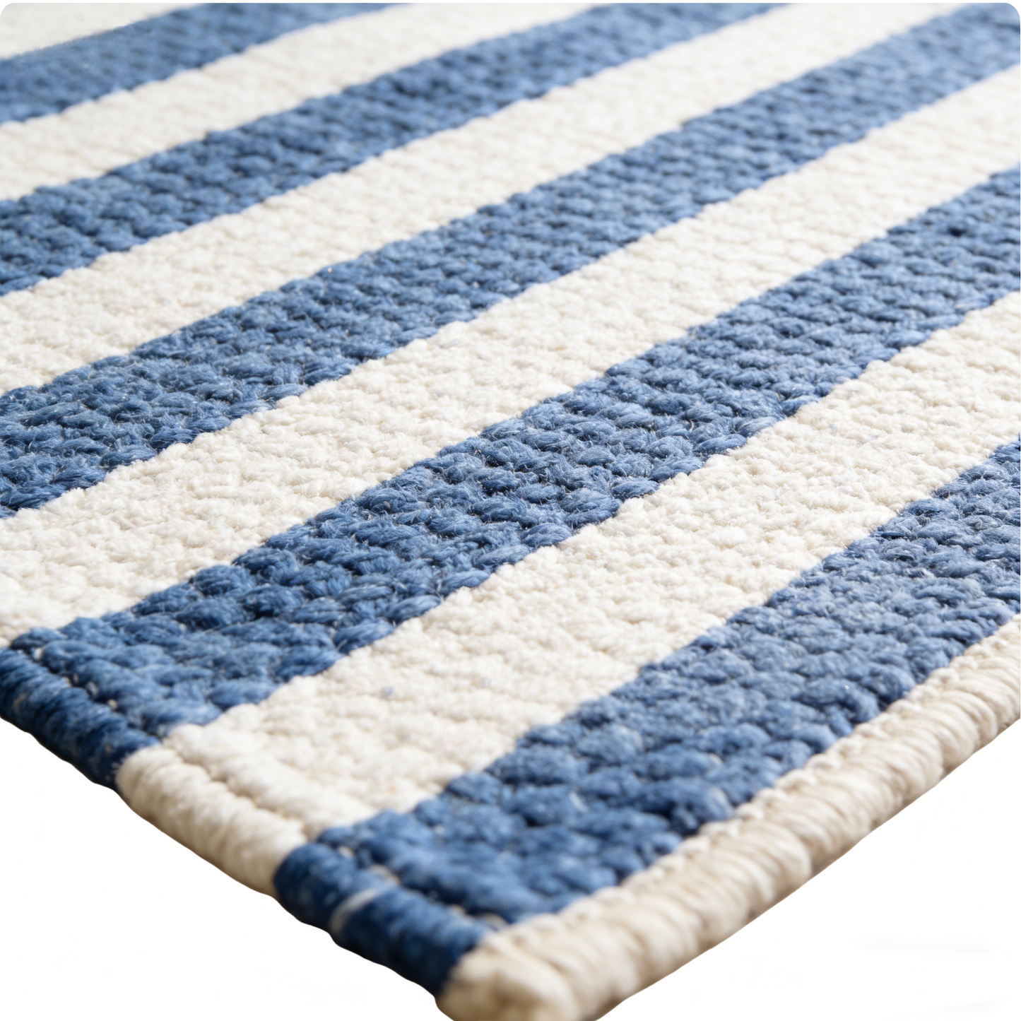 Plain Natural Border Wool Rug