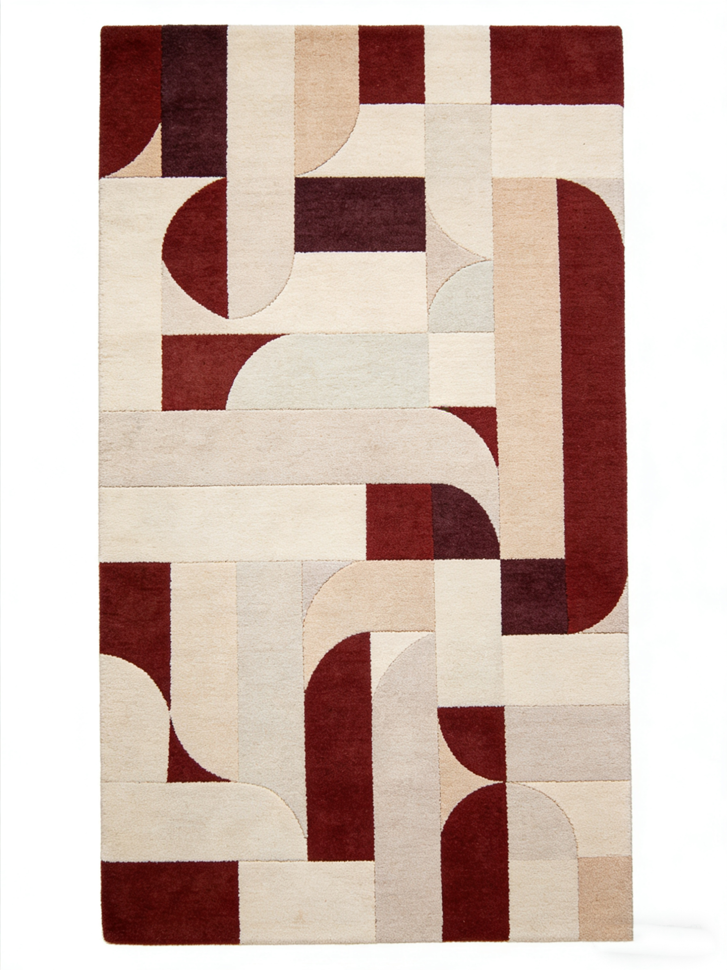 Klotski Terracotta Wool Rug