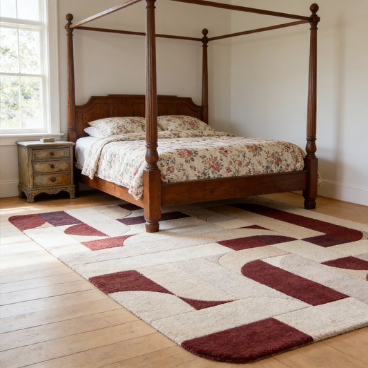 Klotski Terracotta Wool Rug