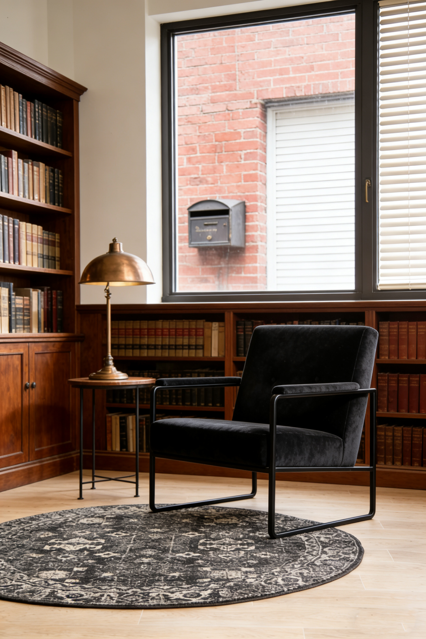 Estella Charcoal Transitional Round Rug