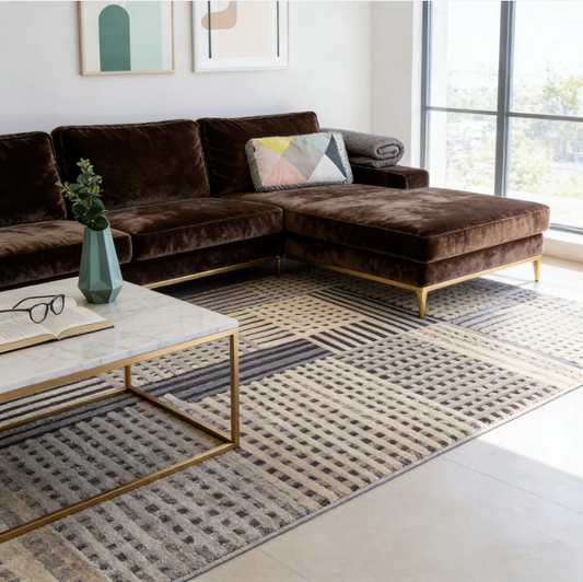 Asiatic Aspect Grey Wool Rug