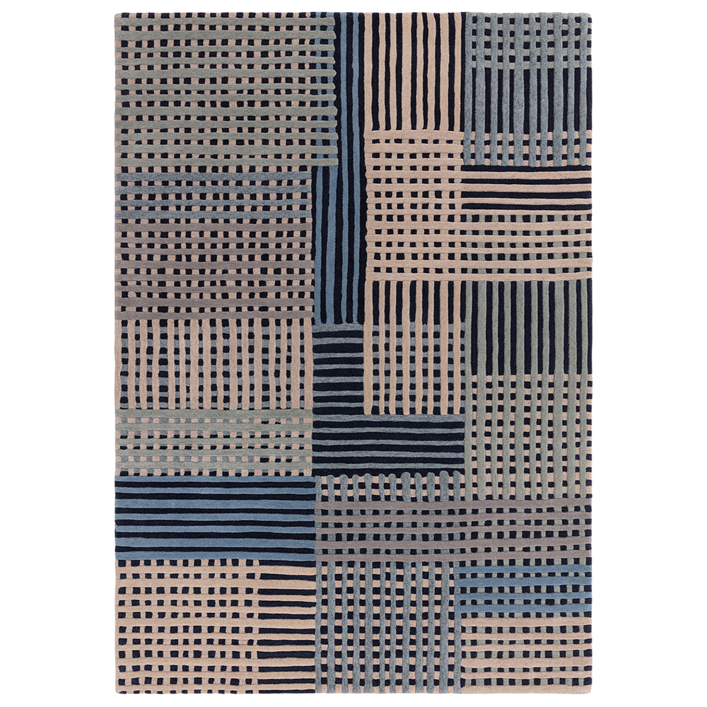 Asiatic Aspect Blue Wool Rug